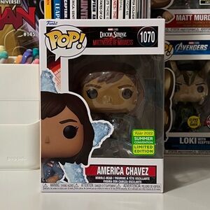 marvel funko pop! america chavez 2022 summer convention exclusive #1070
